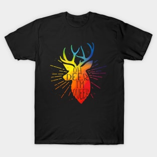 'Oh Deer I'm Queer LGBT' Funny Rainbows Gift T-Shirt